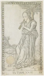 Euterpe, c.1465 (incisione arricchita con oro)